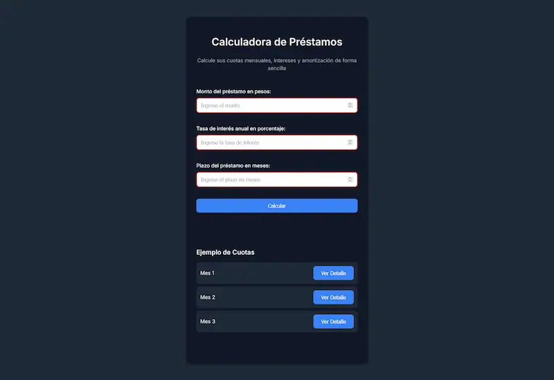 Loan Calculator Preview
